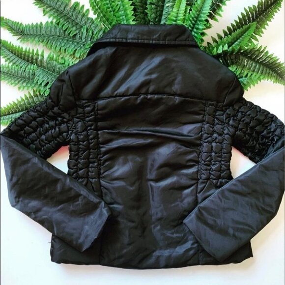 ROCHAS MID LENGTH LIGHT PUFFER DESIGNER LONG SLEEVES JACKET COAT WOMEN S… - Picture 3 of 7